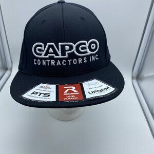 Capco Contractors Inc. Black Logo Cap Hat Flex-Fit Stretch L-XL Richardson New